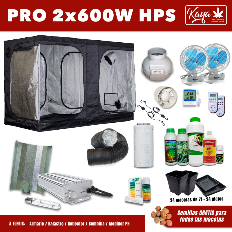 PRO Grow Kit HPS 2 x 600W Tent