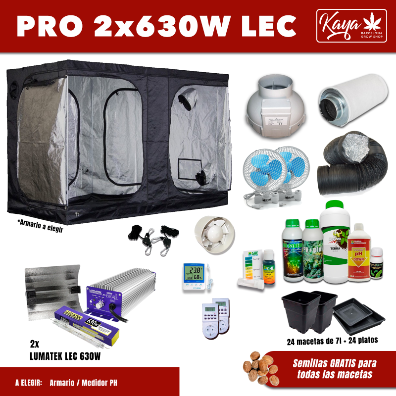 PRO Grow Kit LEC 2 x 630W Tent